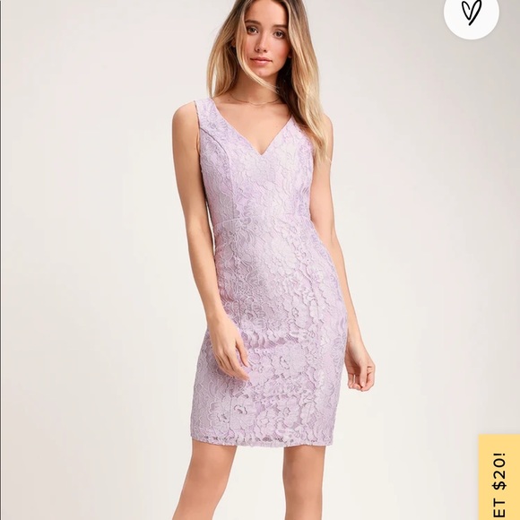 Normani Lavender Lace Sleeveless Dress - Picture 2 of 2